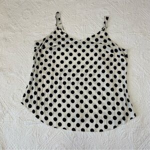 Torrid Women’s Size 3X white with black polka dots spaghetti strap cami
